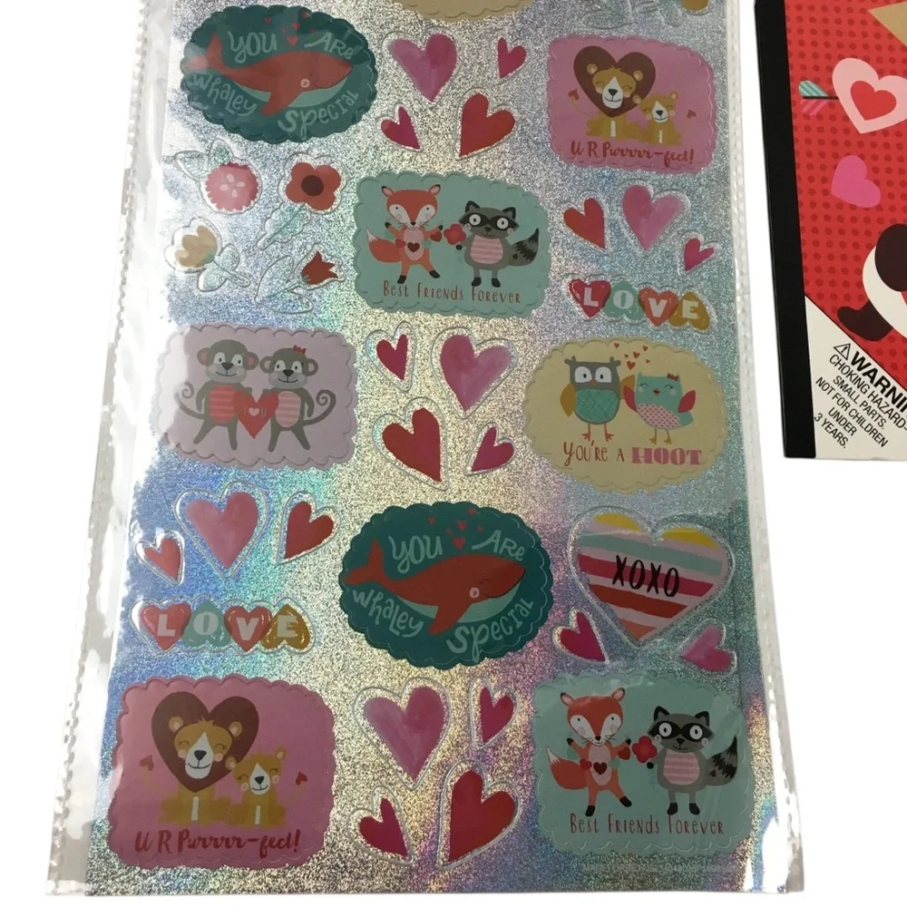 Valentine’s Stickers 269+ Total Pandas Hearts Elephants Owls Whale Foxes Monkeys